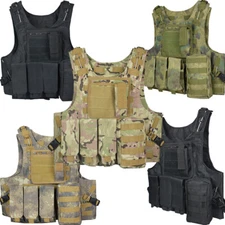 Military Tactical Molle Combat Vest Airsoft Paintball Plate Carrier Assault Vest