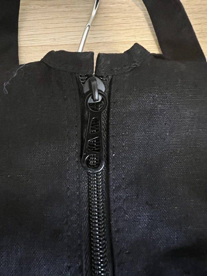 Bolsa de ropa de lona negra pesada Chanel ~ 22 1/2" de ancho x 49" de largo Foto 4 de 4