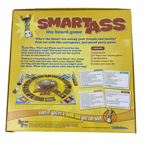 University Games Smart Ass - The Ultimate Trivia Board Game - 第 2/14 張圖片