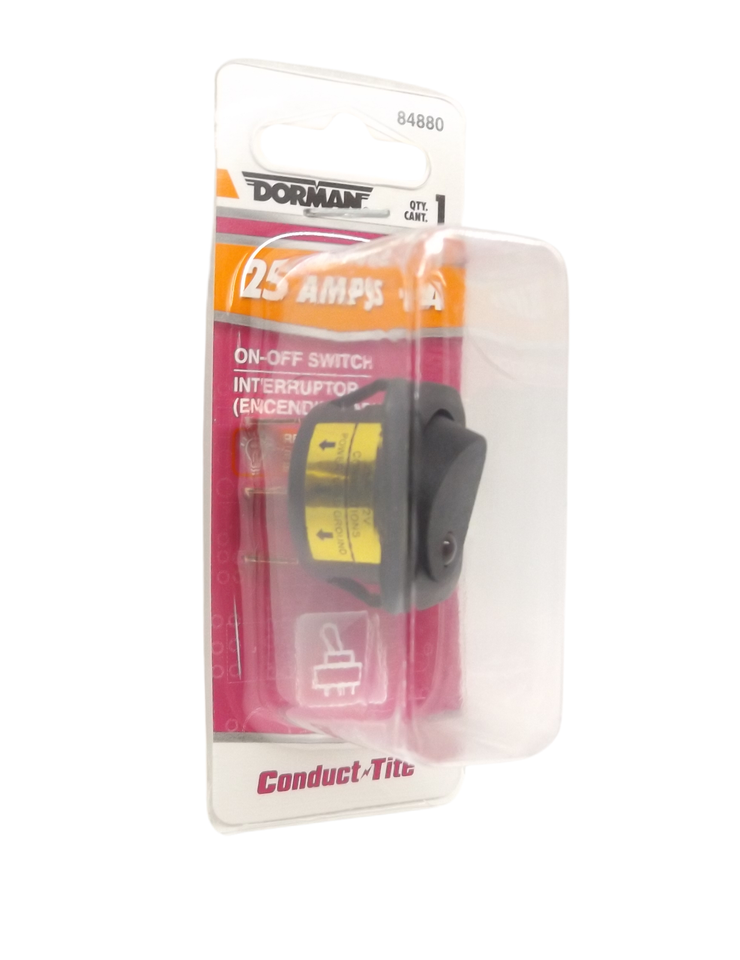 (1) Dorman 84880 Rocker Switch Round With Red Led | eBay