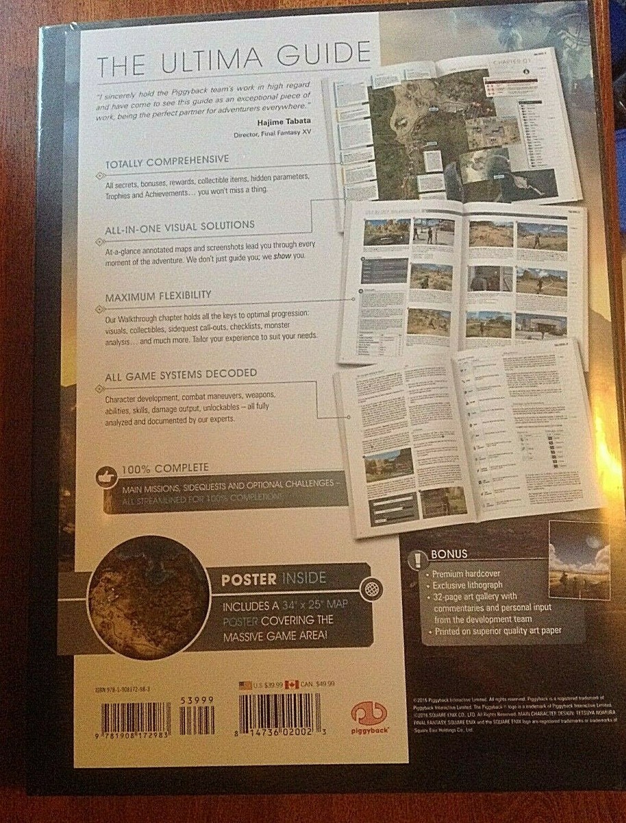 SEALED Final Fantasy XV Complete Strategy Guide Collector's SEALED Final Fantasy XV Complete Strategy Guide Collector's