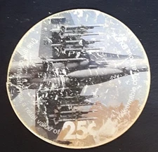 2nd  Print  25 cents  2J25  AAFES  Pogs from 2003 printing   Well Used