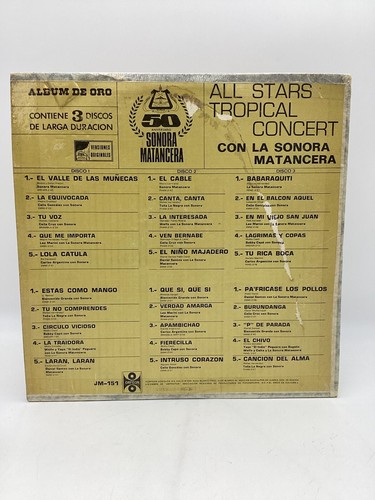 SONORA MATANCERA ALL-STARS TROPICAL CONCERT (ORFEON MEXI 3x VINYL LP SET ) VG+ - Picture 4 of 17