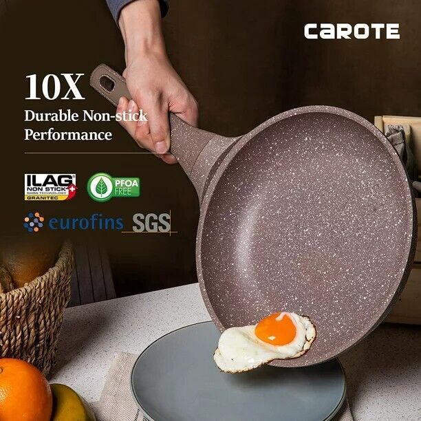 10-Piece Stone Granite Nonstick Cookware Set Pots and Pans Home Kitchen  Cooking
