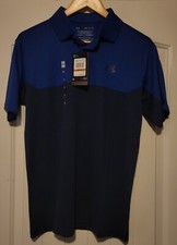 Under Armour Men's Performance Golf Polo 2.0 Colorblock Royal/Academy Small New