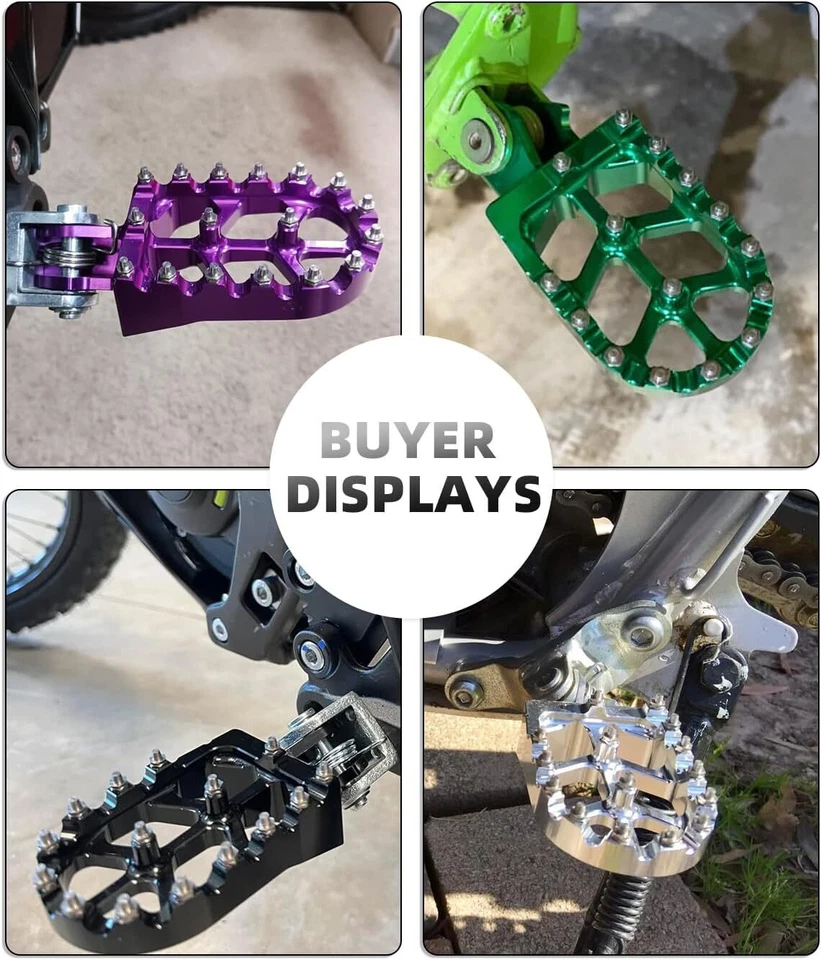 Foot Pegs Dirt Bike Footpeg 踏板 CNC 适用于 CRF150F CRF230F CRF250F XR150L 紫色 — 第 4/4 张图片