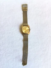 Vtg Swiss Made Cimeqa Agromatic Square Gold Wind Up Day Wrist Watch Repair Parts