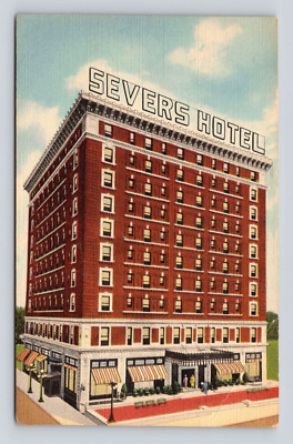 Old Postcard Severs Hotel Muskogee OK Vintage 1930-1940s