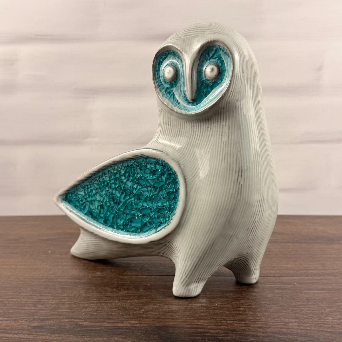 Owl Blue Ceramic Décor Sculptures & Figurines for sale | eBay