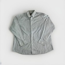 Men  s Eddie Bauer Plaid Wrinkle Resistant Cotton Button Down Shirt XL Blue