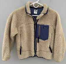 Vintage Patagonia Retro-X Cardigan Deep Pile Fleece Jacket Kids M 10 Youth