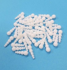 Stack Beads Fishing Walleye Lure Jig Components Crafts White color (50pc)