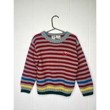 Sesame Street ELMO Y2K Vintage Stripes Sweater Embroidered Primary Colors 5T