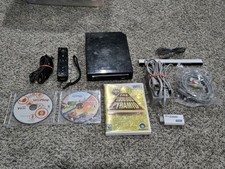 Black Nintendo Wii Console Bundle w/ Remote, Nunchuk, Cords, Games Tested, Works