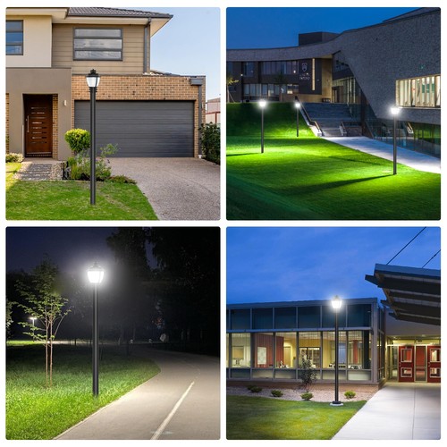 60W LED Post Top Light with Dusk to Dawn Photocell, Outdoor Parking lot Lighting - Picture 8 of 8