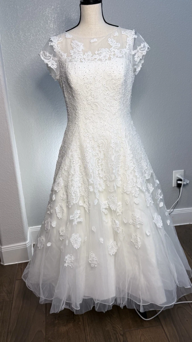 mermaid white lace wedding dress Vintage Mermaid/Trumpet Square Neck Long Sleeves Ruched Lace Wedding D   VOS LEE