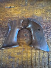 Vintage Colt Woodsman Checkered Wood Target Grips. 1st Series.