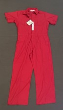 Walls Coveralls 44 Regular Master Made Red Mechanic Work Wear Short Sleeve NEW