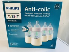 Philips Avent Anti-Colic Baby Bottles 9oz 260ml 1 Month Air Free Vent Pack of 4