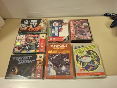 Lot of 7 Empty Game Boxes (BOX ONLY) N64, Sega Genesis, Atari 2600 Goldeneye 007