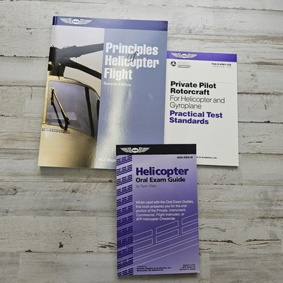 Principles of Helicopter Flight Pilot Training Book Lot Exam guide Test Standard