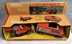 1979 Team Tonka AJ Foyt Orange Racing Car Van & Trailer with Figures Vintage Toy