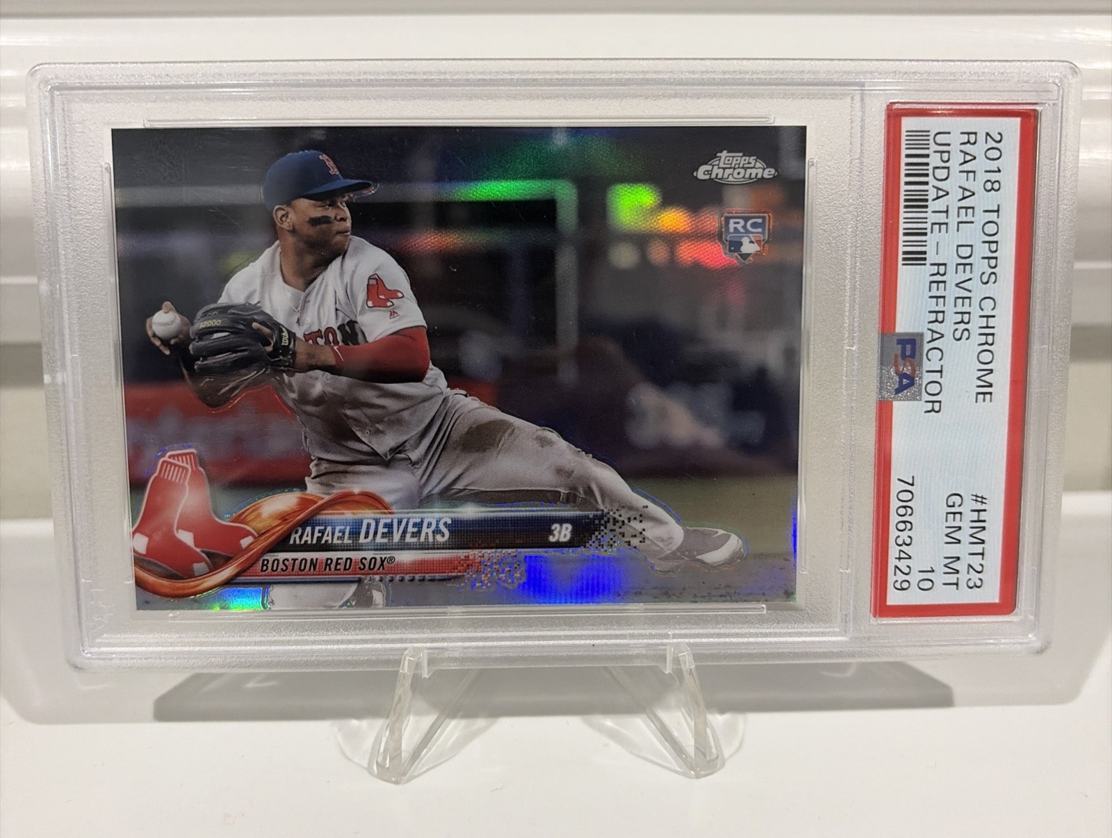 2018 Topps Chrome Rafael Devers Update Rookie Refractor #72/250 PSA 10 🔥🔥...