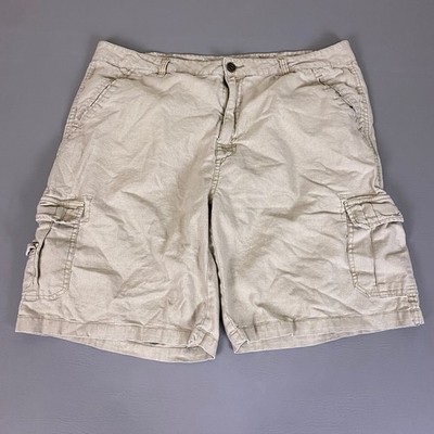Paradise Collection Linen Cargo Shorts Men's Size 42 Khaki Beige Tropical Nepal