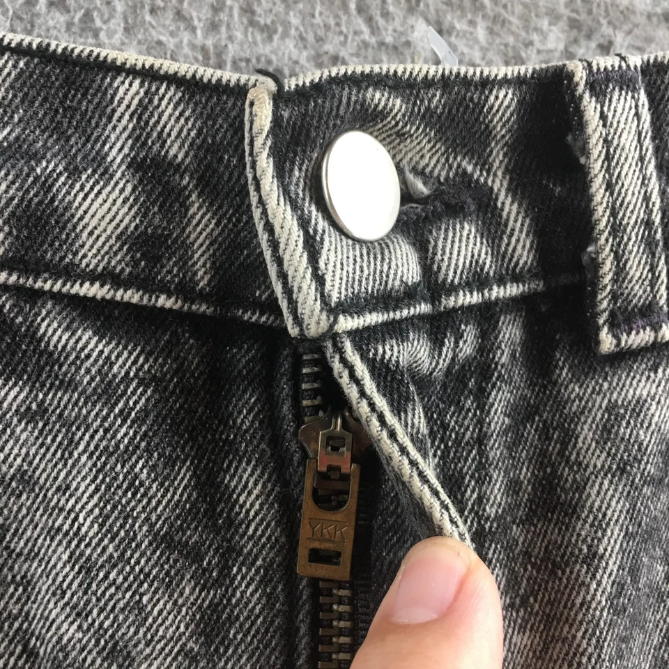 Pantalones cortos de mezclilla de algodón negros de tiro alto American Apparel Jeans para mujer 28 Foto 4 de 4