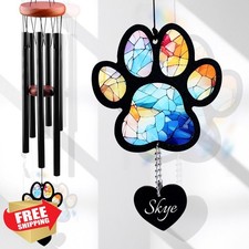 Pet Memorial Wind Chime Dog Loss Sympathy Gift Paw