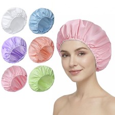 6 PCS Shower Capsfor Women, Reusable Waterproof Bath Caps Double Side Water-re