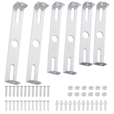 6 Packs Universal Light Fixture Mounting Bracket Square Kit, 4.1-4.7 Inch Lig...