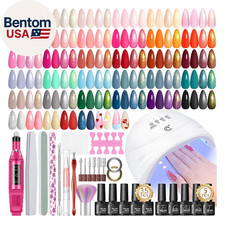 53PC Gel Nail Polish Kit with U V Light and Drill 35 Colors Soak off Gel Polish