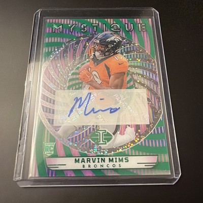 2023 Panini Illusions Mystique Marvin Mims #24 Green Autographs /5 (AU, RC)