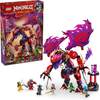 LEGO NINJAGO Thunderfang Dragon of Chaos, 71832, Building Toy for Kids Ages 8+