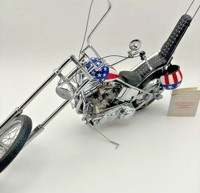 By Franklin Mint - Authentic Easy Rider Captain America Chopper with Helmet