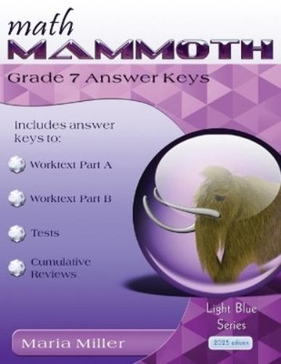 Maria Miller Math Mammoth Grade 7 Answer Keys (Taschenbuch)