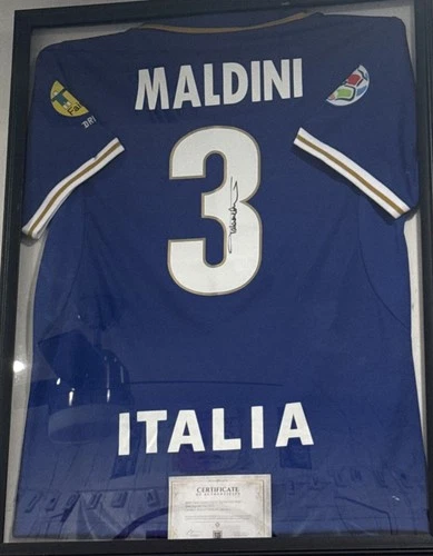 Paolo Maldini Real Autographed Soccer Jersey w/ COA. World Cup 2006 Great Price