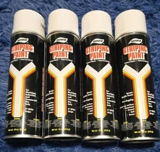 FOUR NEW Aervoe WHITE Striping Paint - 710 - 18 oz. Spray Cans  FAST FREE SHIP!