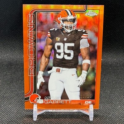Myles Garrett True Orange /25 Refractor 2025 Topps Chrome Football #70