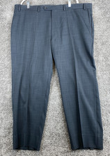 Chaps Total Comfort Dress Pants Men's 42 x 32 (26) Gray Flat Front Casual