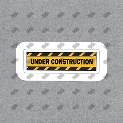 #ad Under Construction Vinyl Sticker Caution Sign Decal for Home Office #429181 $3.00