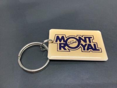 Vintage Promo Keyring MONT ROYAL FORD (1982) Keychain MONTREAL Ancien Porte-Clés