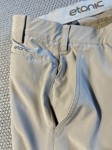 ETONIC Men's Lightweight Casual Golf Pants Size 40/34 Light Tan Comfort - Picture 6 of 13