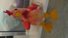 Ty Beanie Baby RARO, Doodle el Gallo retirado con errores, como nuevo