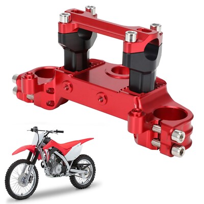 Motorcycle Top Triple Clamp 7/8'' 22MM Upper Triple Tree Bar Mount with Risers...