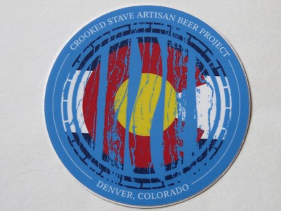 Bier Aufkleber ~ Crooked Stave Brewing Co Artisan Beer Project; Denver, COLORADO