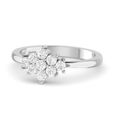 925 Sterling Silver 1.5 MM Cubic Zirconia Premium Small Chic Adjustable Ring