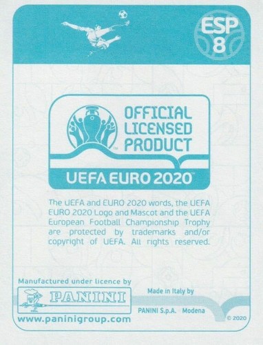 Panini Sticker Fußball EM Euro 2020 Preview ESP 8 David De Gea Espana Bild NEU - Picture 2 of 2