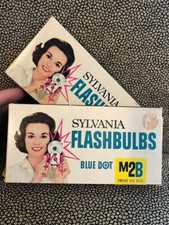 SYLVANIA BLUE DOT FLASHBULBS M2B VINTAGE BOX OF 12 Bulbs